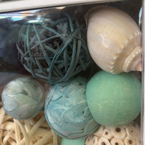 Decorative Vase Bowl Fillers Beach Seashell Blue & Tea Orb Ball Sphere GIFT NEW - Picture 4 of 8